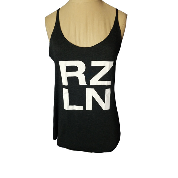 Soul Cycle Racer Back Logo Tank Dark Gray/Black Small - Picture 1 of 3